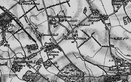 Old map of Ditton Green in 1898