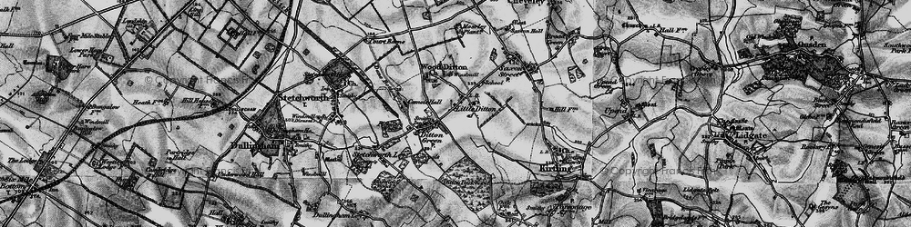 Old map of Basefield Wood in 1898