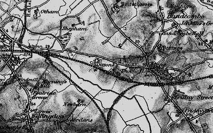 Old map of 1066 Country Walk in 1895