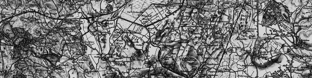 Old map of Whixall Moss in 1897