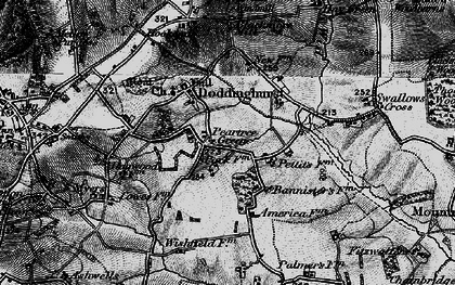 Old map of Doddinghurst in 1896