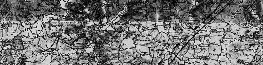Old map of Doddinghurst in 1896