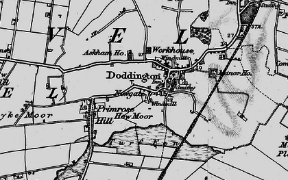 Old map of Doddington in 1898