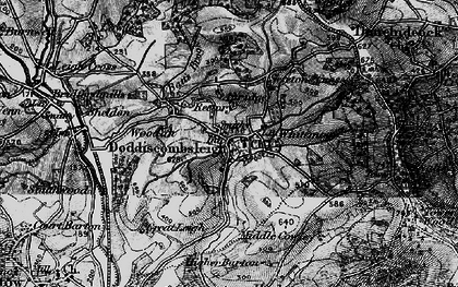 Old map of Doddiscombsleigh in 1898