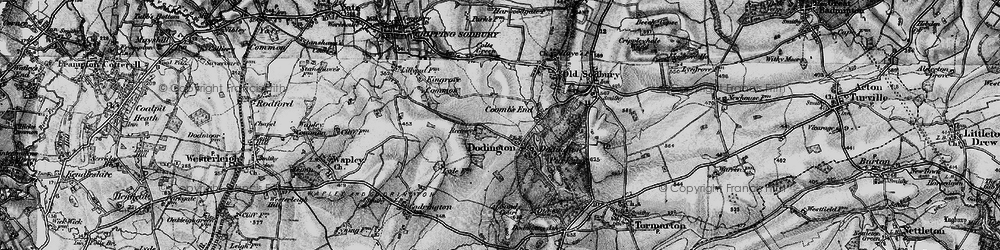 Old map of Dodington in 1898