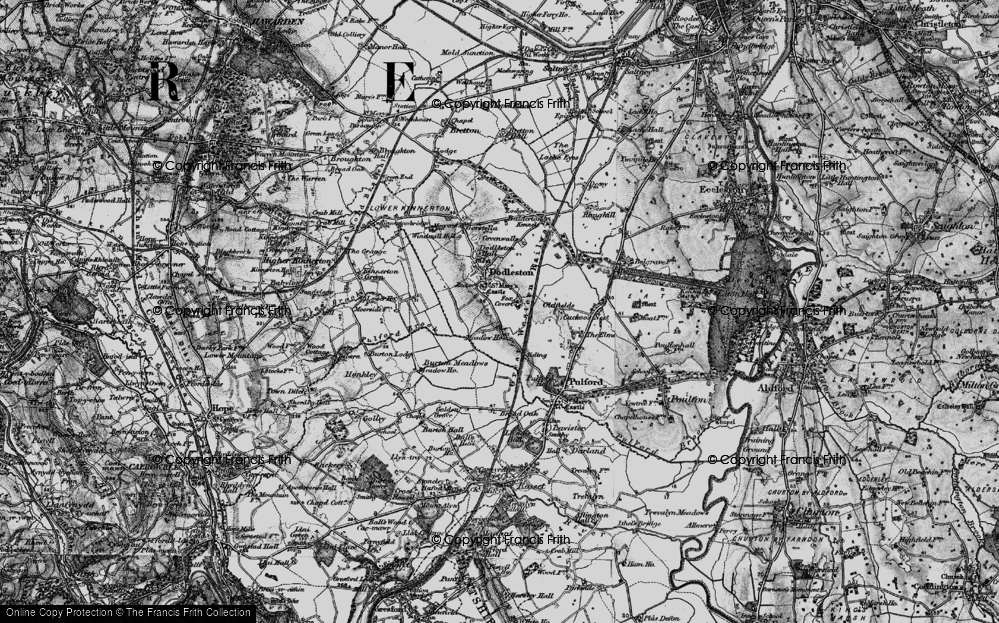 Old Map of Dodleston, 1897 in 1897