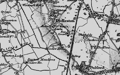 Old map of Dodleston in 1897
