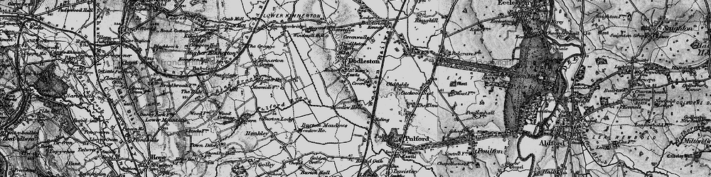 Old map of Dodleston in 1897