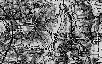 Old map of Doe Lea in 1896