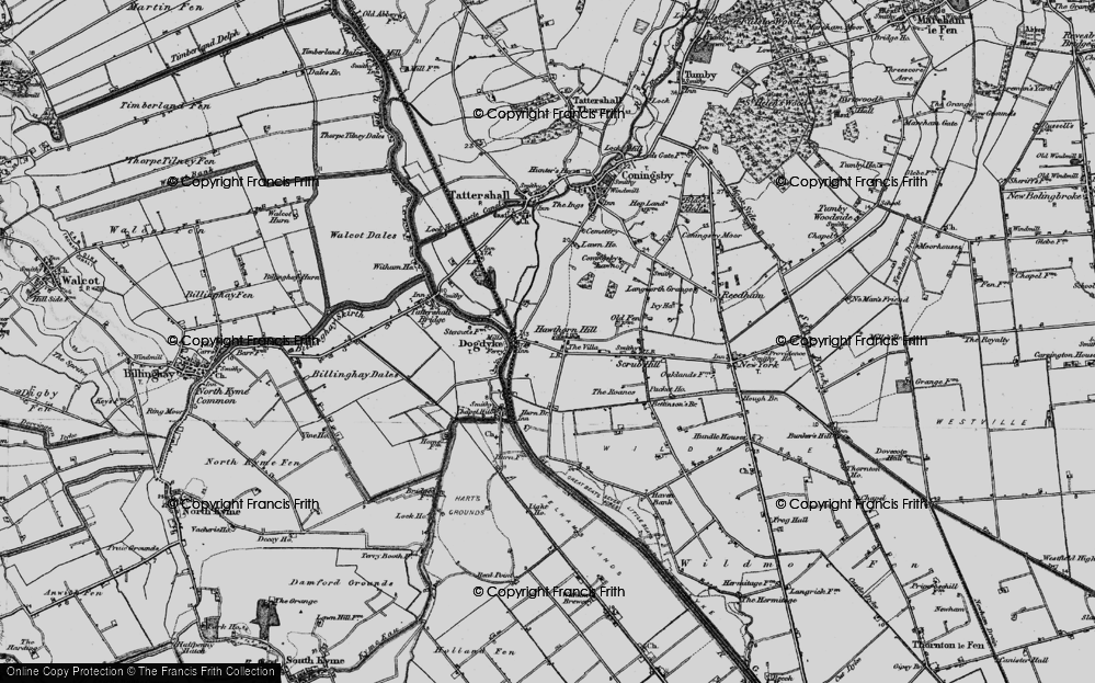 Old Map of Dogdyke, 1899 in 1899