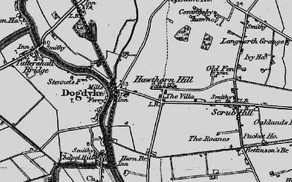 Old map of Dogdyke in 1899