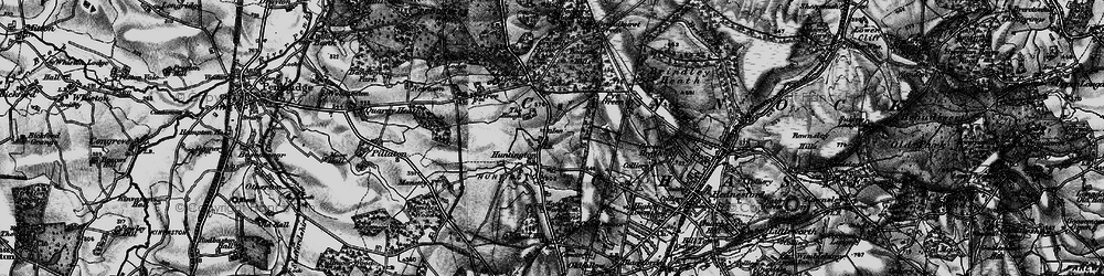 Old map of Badger Slade Wood in 1898