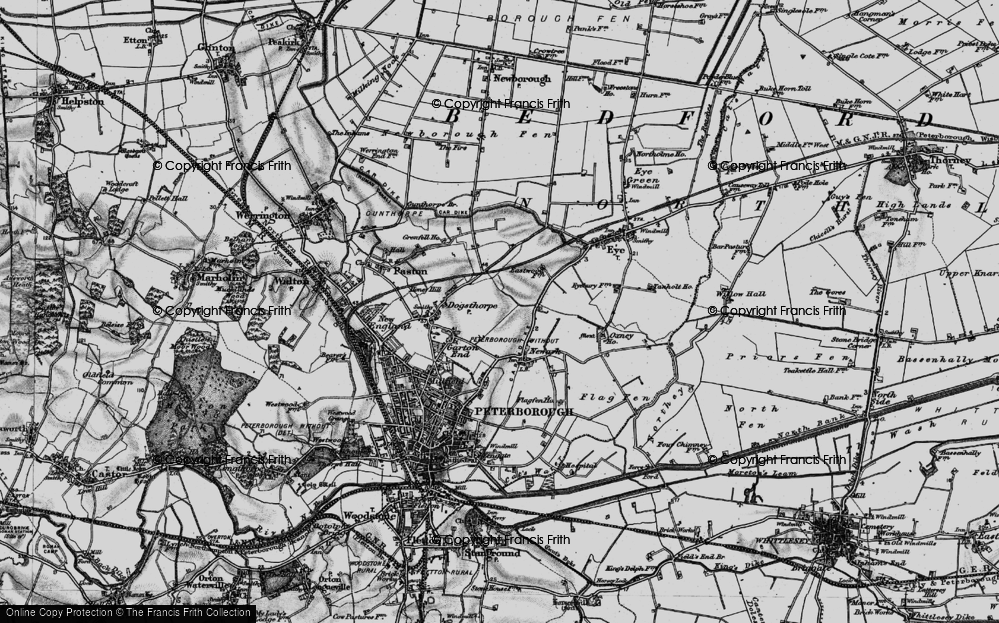 Old Map of Dogsthorpe, 1898 in 1898