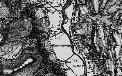 Old map of Dolgarrog in 1899