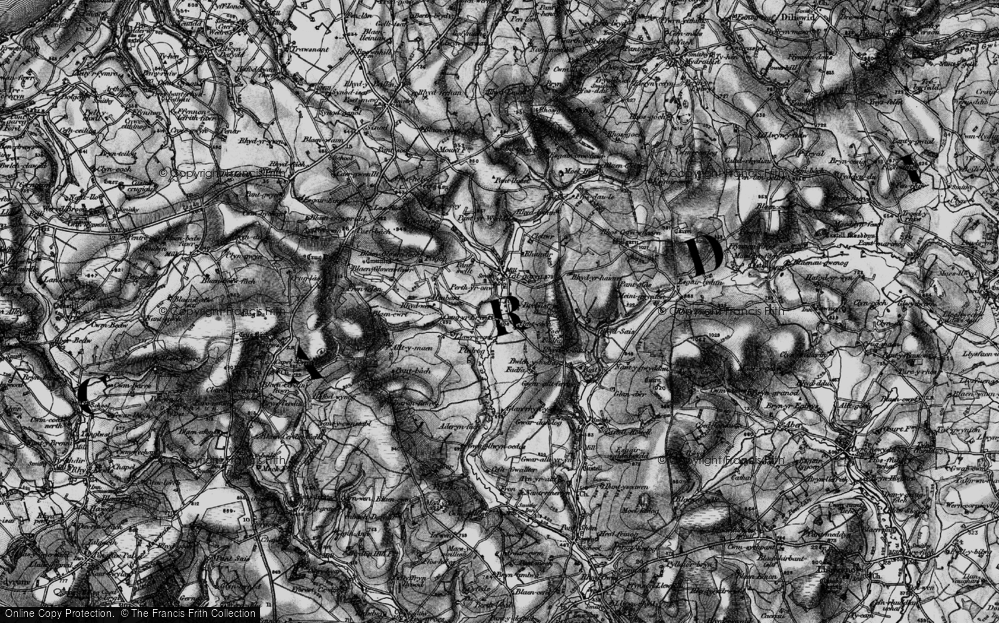 Old Map of Dolgerdd, 1898 in 1898