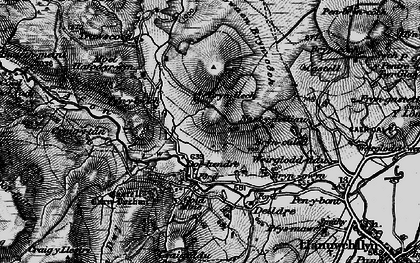 Old map of Afon Lliw in 1899