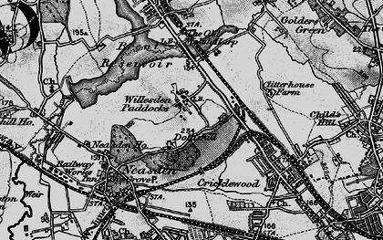 Old map of Brent Sta in 1896