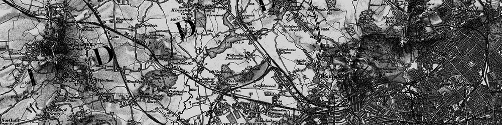 Old map of Dollis Hill in 1896