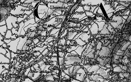 Old map of Dolydd in 1899