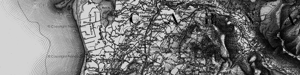Old map of Dolydd in 1899