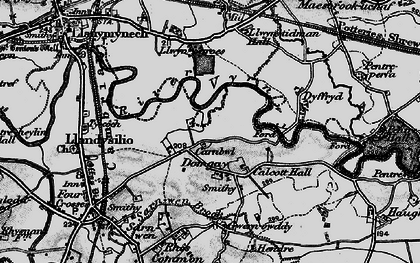 Old map of Domgay in 1897