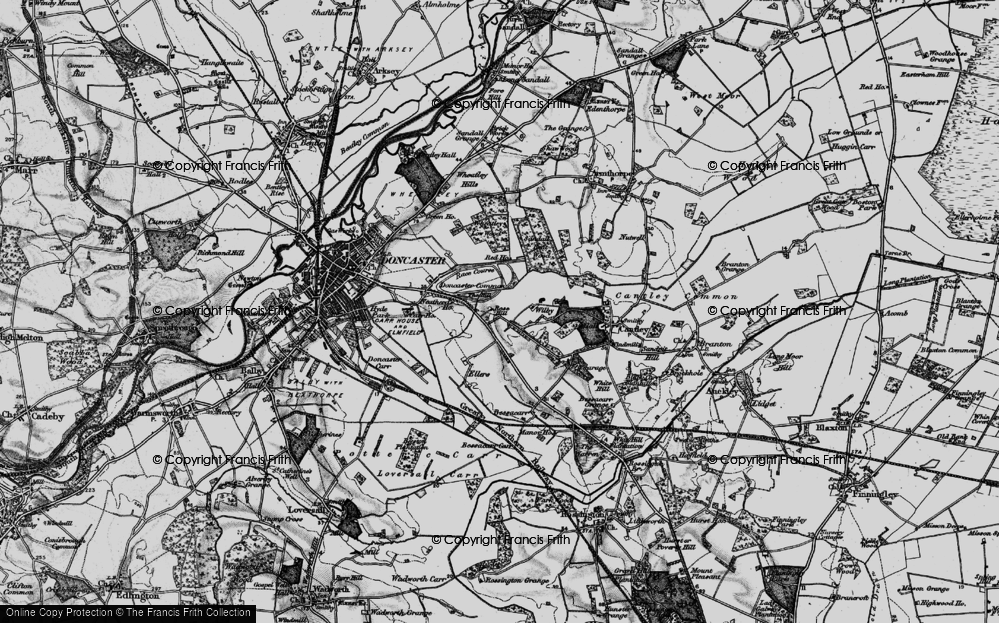 Old Map of Doncaster Common, 1895 in 1895