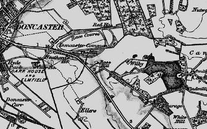 Old map of Doncaster Common in 1895