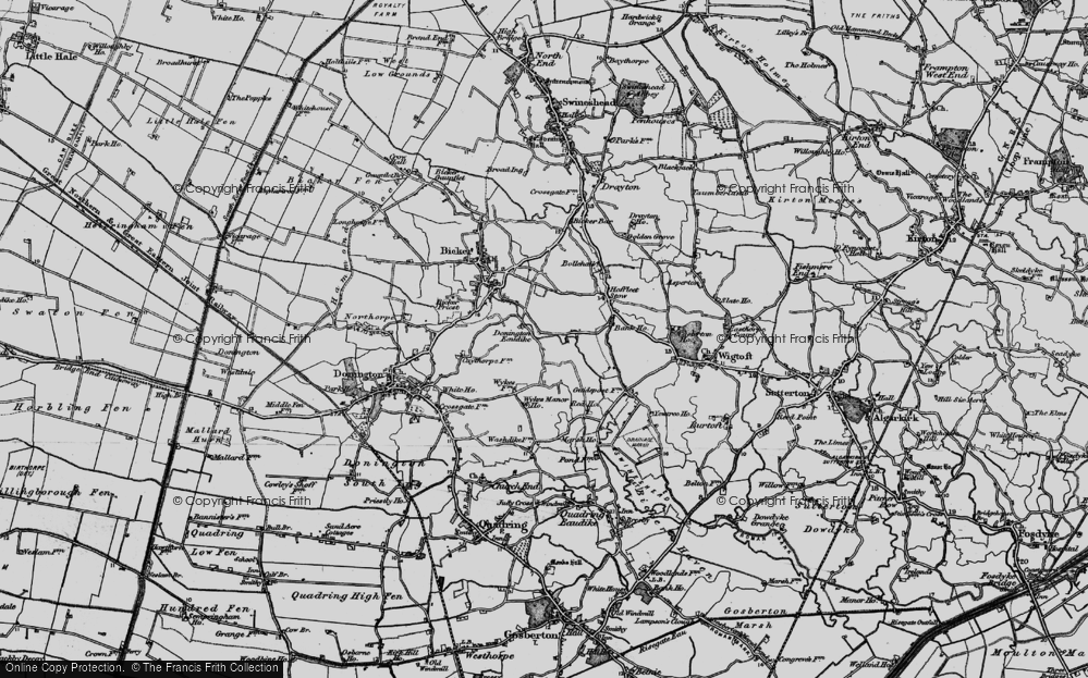 Old Map of Donington Eaudike, 1898 in 1898