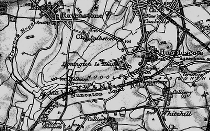 Old map of Donington le Heath in 1895