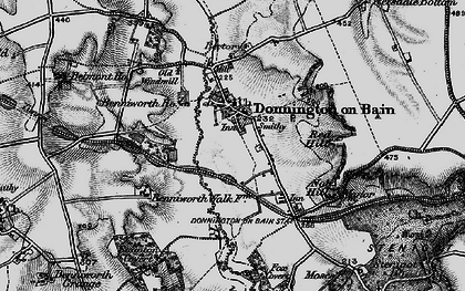Old map of Donington on Bain in 1899