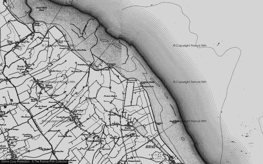 Old Map of Historic Map covering Somercotes Haven in 1899