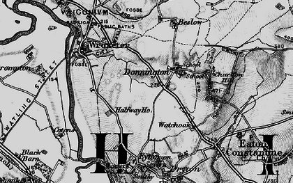 Old map of Donnington in 1899