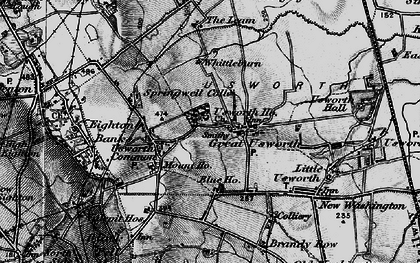 Old map of Donwell in 1898