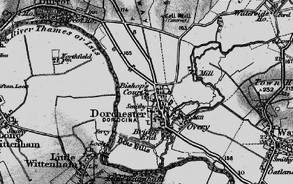 Old map of Dorchester in 1895