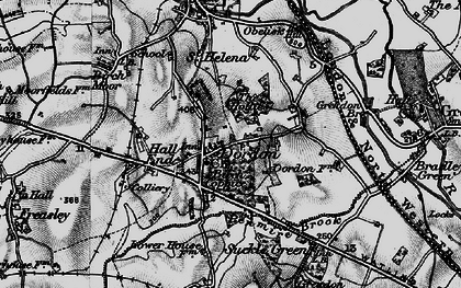 Old map of Dordon in 1899