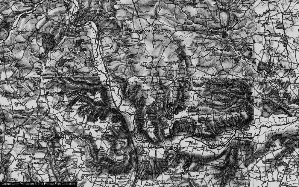 Old Map of Dorking Tye, 1896 in 1896