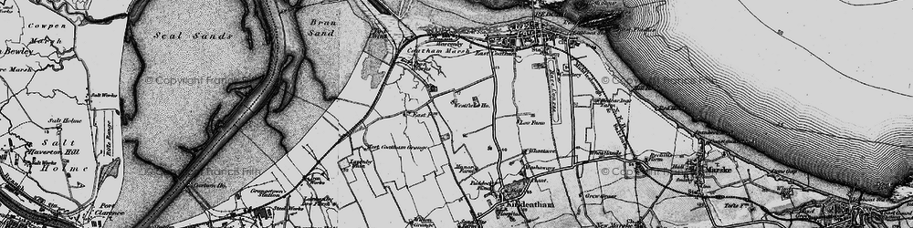 Old map of Wilton Works (Chemicals) in 1898