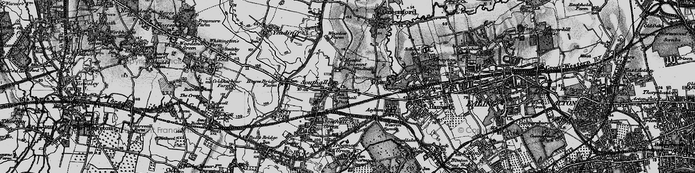 Old map of Dormer's Wells in 1896