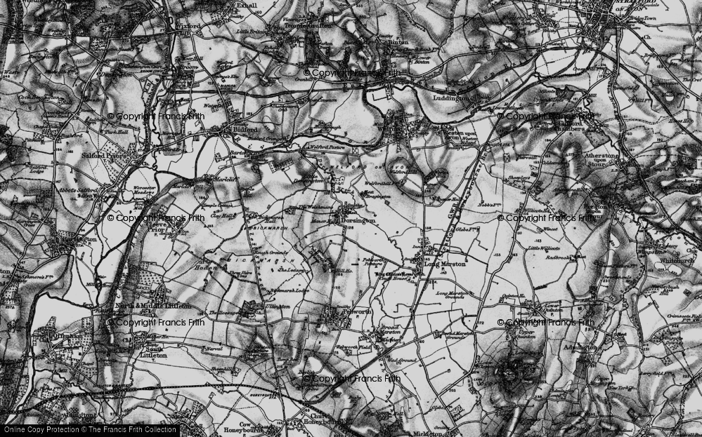 Old Map of Dorsington, 1898 in 1898