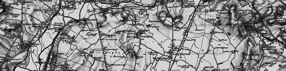 Old map of Dorsington in 1898