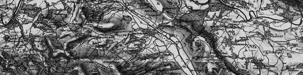 Old map of Arthur's Stone (Burial Chamber) in 1898