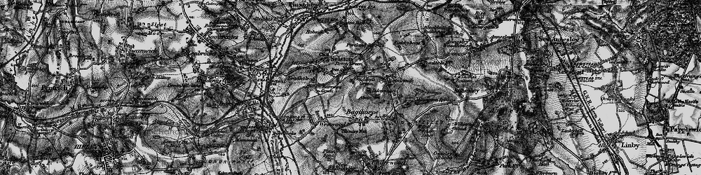 Old map of Dove Green in 1895