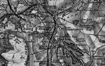 Old map of Dove Holes in 1896
