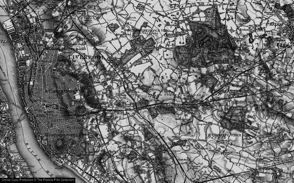 Old Map of Dovecot, 1896 in 1896