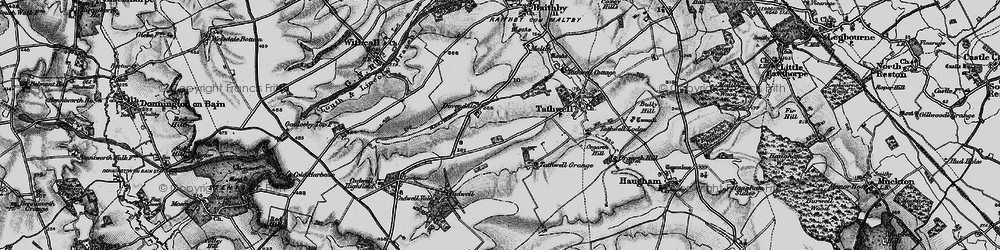 Old map of Dovendale in 1899