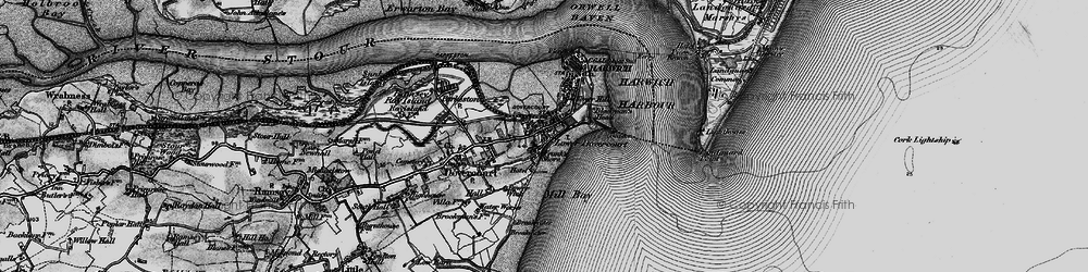 Old map of Dovercourt in 1896