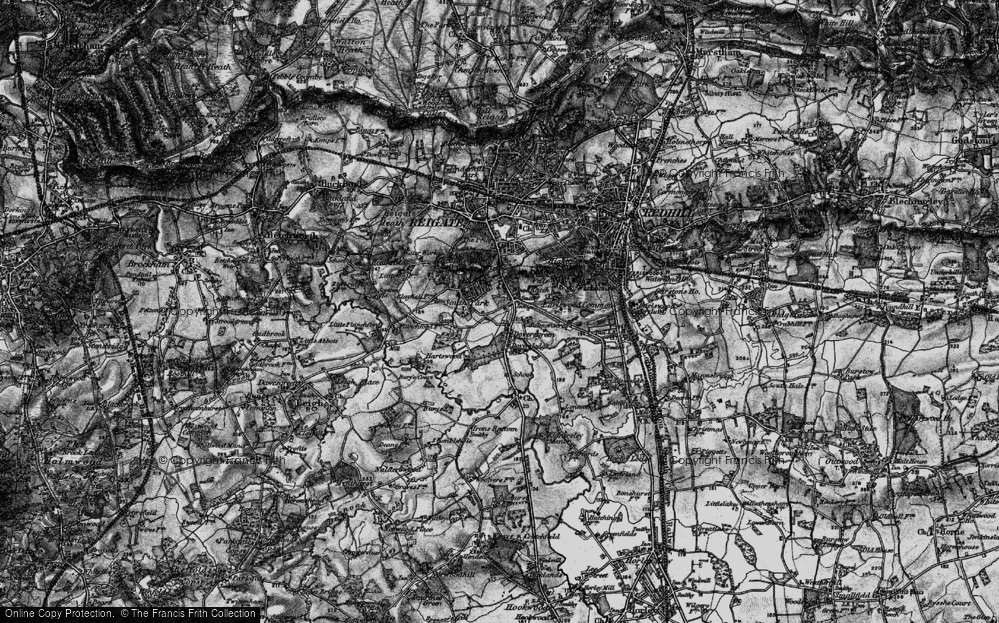 Old Map of Doversgreen, 1896 in 1896