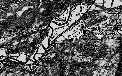Old map of Dovey Valley in 1899