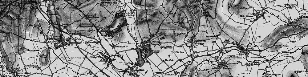 Old map of Down Ampney in 1896