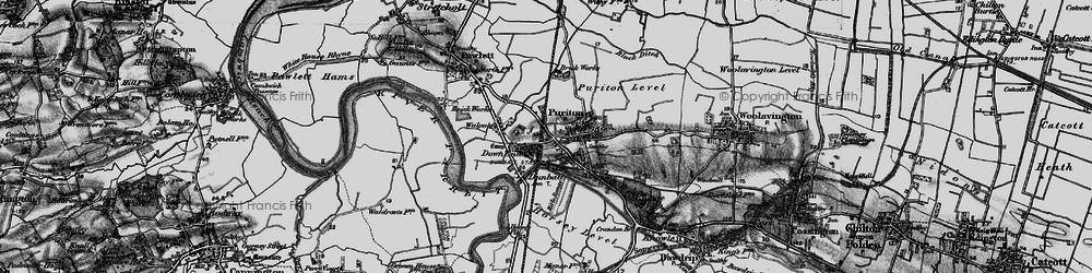 Old map of Down End in 1898
